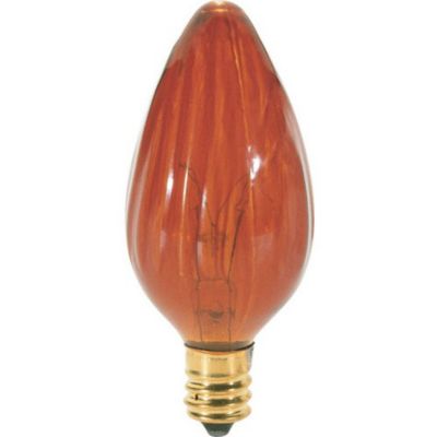 25W 120V F10 E12 Amber Flame Bulb by SATCO Lighting - Starlight Lighting USA and Canada